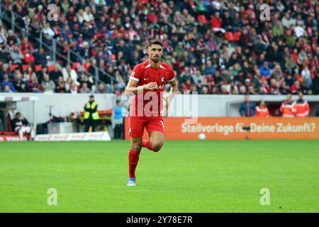 Freiburg, Deutschland. September 2024. Vincenzo Grifo (SC Freiburg) beim Spiel der 1. FBL: 24-25:1. FBL: 24-25:5. Sptg. SC Freiburg - FC St. Pauli DFL-VORSCHRIFTEN VERBIETEN DIE VERWENDUNG VON FOTOGRAFIEN ALS BILDSEQUENZEN UND/ODER QUASI-VIDEONann Credit: dpa/Alamy Live News Stockfoto