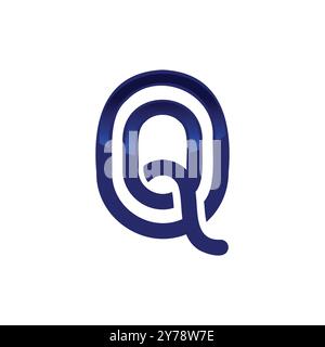 Anfangsbuchstabe Q Technologie Logo Design Vorlage Element Vektorbild . Letter q Technologie Logo Schriftart digitales Design Vektorbild Stock Vektor