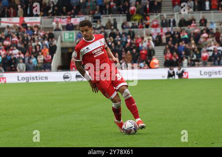 Riverside Stadium, Middlesbrough am Samstag, den 28. September 2024. Middlesbrough's Neto Borges in Aktion während des Sky Bet Championship Matches zwischen Middlesbrough und Stoke City im Riverside Stadium, Middlesbrough am Samstag, den 28. September 2024. (Foto: Mark Fletcher | MI News) Credit: MI News & Sport /Alamy Live News Stockfoto