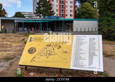 Berlin 2024: Die Modellsiedlung Hansaviertel wurde 1957 im Rahmen von Interbau errichtet. Viele renommierte Architekten der Nachkriegsmoderne waren beteiligt Stockfoto