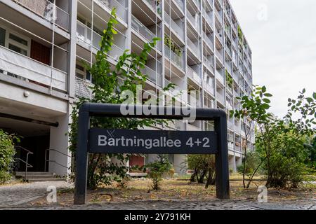 Berlin 2024: Die Modellsiedlung Hansaviertel wurde 1957 im Rahmen von Interbau errichtet. Viele renommierte Architekten der Nachkriegsmoderne waren beteiligt Stockfoto