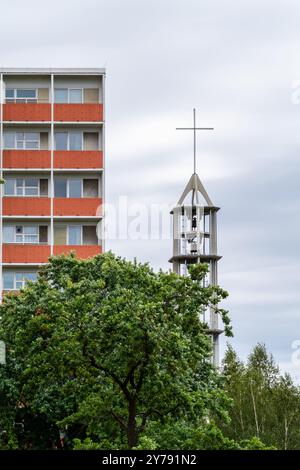 Berlin 2024: Die Modellsiedlung Hansaviertel wurde 1957 im Rahmen von Interbau errichtet. Viele renommierte Architekten der Nachkriegsmoderne waren beteiligt Stockfoto