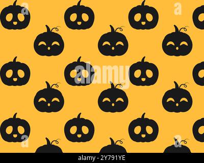 Halloween-Kürbismuster. Vektorabbildung. Stock Vektor