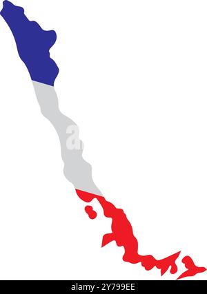 Chile Region Karte Vektor Illustration Design Stock Vektor