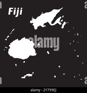 Karte von fidschi Insel Vektor Illustration Design Stock Vektor