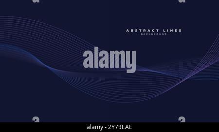 Schallwelle mit abstrakten Linien Hintergrund Stock Vektor