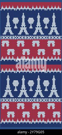 Paris Strickmuster Vektor-Illustration Stock Vektor