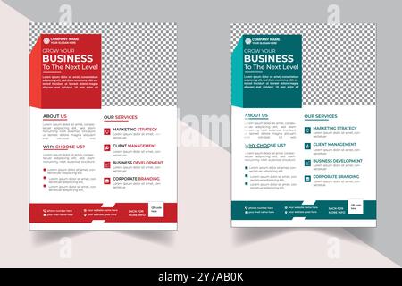 Moderne und einzigartige Flyer-Vorlage oder Vektor für Unternehmen Stock Vektor
