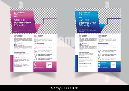 Design-Vorlage für professionelle Flyer Stock Vektor