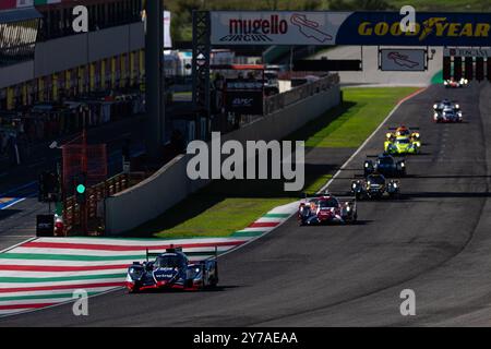 23 GARG Bijou (usa), SCHERER Fabio (SWI), DI RESTA Paul (gbr), United Autosports, Oreca 07 - Gibson, Aktion während der 4 Stunden von Mugello 2024, 5. Runde der europäischen Le Mans Serie 2024 auf dem Mugello Circuit vom 26. Bis 29. September 2024 in Scarperia e San Piero, Italien - Foto Javier Jimenez/DPPI Credit: DPPI Media/Alamy Live News Stockfoto