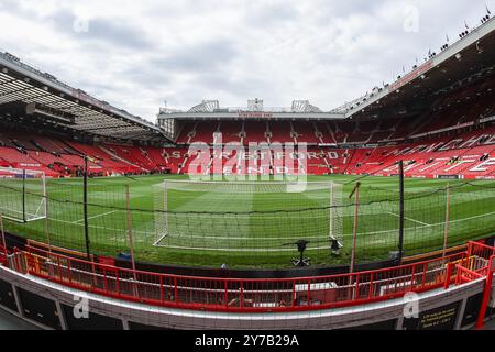 Manchester, Großbritannien. September 2024. A General View of Old Trafford während des Premier League-Spiels Manchester United gegen Tottenham Hotspur in Old Trafford, Manchester, United Kingdom, 29. September 2024 (Foto: Mark Cosgrove/News Images) in Manchester, United Kingdom am 29. September 2024. (Foto: Mark Cosgrove/News Images/SIPA USA) Credit: SIPA USA/Alamy Live News Stockfoto