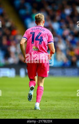 Hillsborough Stadium, Sheffield, England - 28. September 2024 Torbjorn Heggem (14) of West Bromwich - während des Spiels Sheffield Wednesday gegen West Bromwich Albion, EFL Championship, 2024/25, Hillsborough Stadium, Sheffield, England - 28. September 2024 Credit: Arthur Haigh/WhiteRosePhotos/Alamy Live News Stockfoto