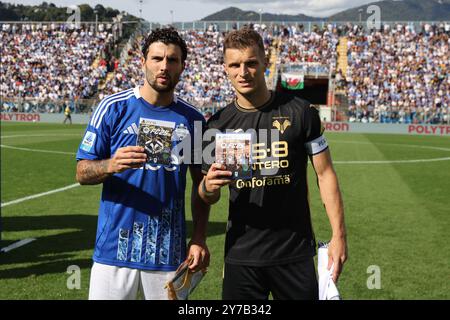 Como, Italien. September 2024. Comos FC25-KOPIERAUSTAUSCH während des Fußballspiels der Serie A Enilive 2024/2025 zwischen Como und Verona im Giuseppe Sinigaglia-Stadion in Como, Norditalien - Samstag, den 29. September 2024. Sport - Fußball. (Foto: Antonio Saia/LaPresse) Credit: LaPresse/Alamy Live News Stockfoto