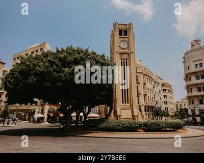 06,14 2019 - BEIRUT, LIBANON - Nijmeh-Platz in der Innenstadt von Beirut Hauptstadt des Libanon im Nahen Osten Stockfoto