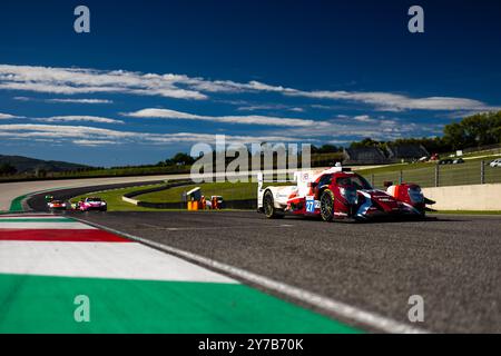 27 PEDERSEN Benjamin (usa), STEVENS will (gbr), Nielsen Racing, Oreca 07 - Gibson, Aktion während der 4 Stunden Mugello 2024, 5. Runde der europäischen Le Mans Serie 2024 auf dem Mugello Circuit vom 26. Bis 29. September 2024 in Scarperia e San Piero, Italien Stockfoto