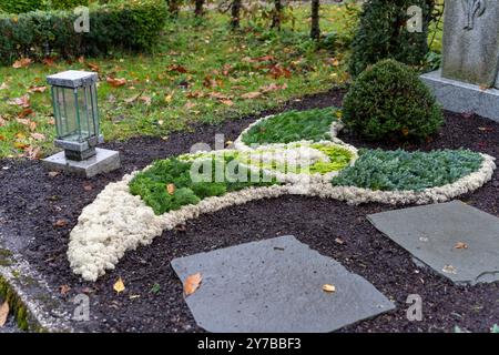 Halloween auf dem Friedhof - Allerheiligen-Tag in Deutschland Stockfoto