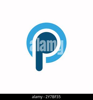 Kreativer und moderner Geschäftsbrief mit Logo P Stock Vektor