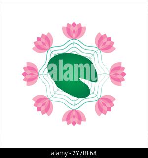 Mandala-Blumendesign Stock Vektor