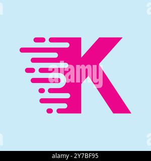 Design mit kreativem K-Logo für Markenanhänger Stock Vektor