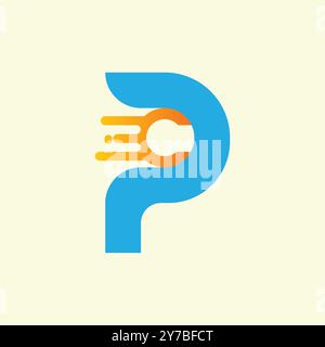 Business and Finance Creative Modern Letter Logo CP und PC Stock Vektor