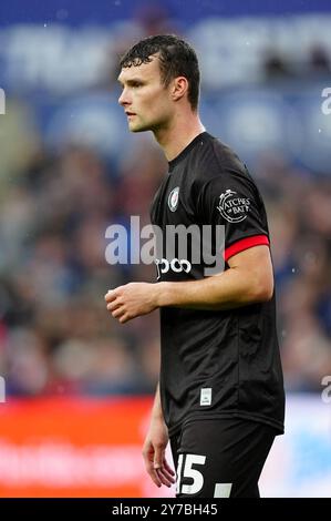 Luke McNally von Bristol City während des Premier League-Spiels im Stadion Swansea.com in Swansea. Bilddatum: Sonntag, 29. September 2024. Stockfoto