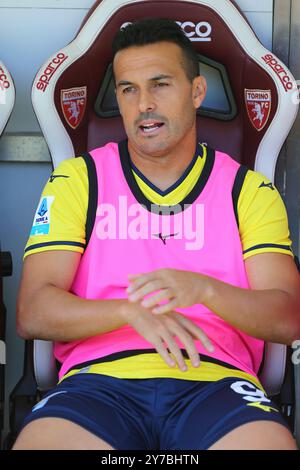 Pedro von SS Lazio während des Spiels der Serie A zwischen Turin FC und SS Lazio am 29. September 2024 im Olympischen Stadion Grande Torino in Turin, Italien. Stockfoto