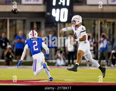 Der Quarterback DJ UIAGALEI (4) der Florida State Seminoles spielt am 28. September 2024 im Gerald J. Ford Stadium in Dallas, Texas. (Foto: Jerome Hicks/SIPA USA) Credit: SIPA USA/Alamy Live News Stockfoto