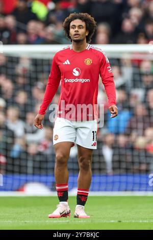 Joshua Zirkzee von Manchester United während des Premier League Spiels Manchester United gegen Tottenham Hotspur in Old Trafford, Manchester, Vereinigtes Königreich, 29. September 2024 (Foto: Mark Cosgrove/News Images) Stockfoto