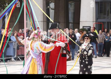 29. September 2024, Guildhall, London Costermongers Harvest Festival die Pearly Society veranstaltet ihr Harvest Festival im Guildhall Yard in London. Foto: Roland Ravenhill/Alamy Stockfoto