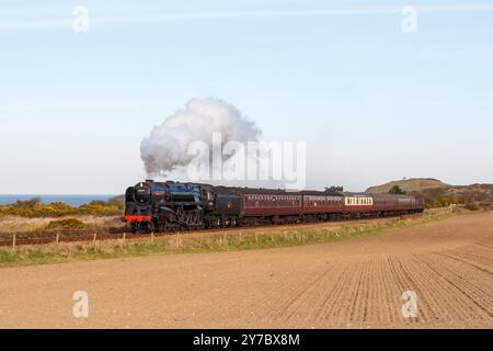 Dampfzüge auf der North Norfolk Railway Stockfoto