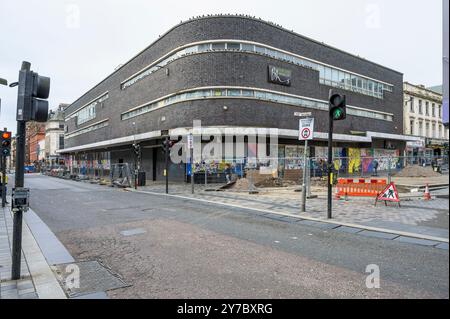 Das ehemalige Kaufhaus British Home Stores an der Kreuzung von Sauchiehall Street und Renfield Street in Glasgow, Schottland, Großbritannien, Europa Stockfoto