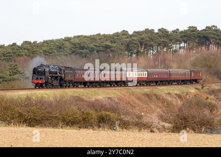 Dampfzüge auf der North Norfolk Railway Stockfoto