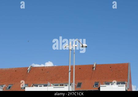 Kastrup/Copenhagen/ Denmark/29 September 2024/.CCTV-Kameras und Überwachungskameras camra in Kastrup Photo. Bilder von Francis Joseph Dean/Dean sind nicht für kommerzielle Zwecke bestimmt Stockfoto