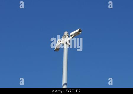 Kastrup/Copenhagen/ Denmark/29 September 2024/.CCTV-Kameras und Überwachungskameras camra in Kastrup Photo. Bilder von Francis Joseph Dean/Dean sind nicht für kommerzielle Zwecke bestimmt Stockfoto