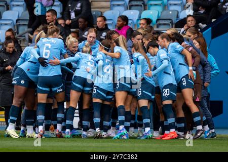 Manchester am Sonntag, den 29. September 2024. Während des Barclays FA Women's Super League Spiels zwischen Manchester City und Brighton und Hove Albion im Joie Stadium, Manchester am Sonntag, den 29. September 2024. (Foto: Mike Morese | MI News) Credit: MI News & Sport /Alamy Live News Stockfoto