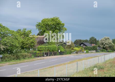 Ferienhäuser in Ulvshale Strand auf der Insel Moen in Dänemark Stockfoto