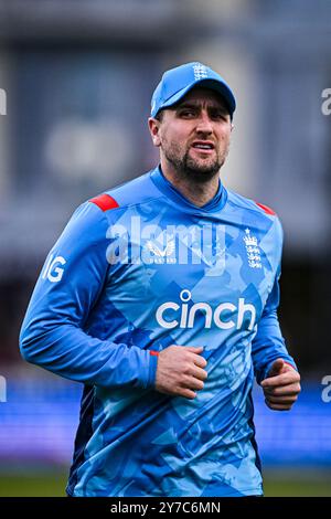 Seat Unique Stadium, Bristol, Großbritannien. September 2024. 5th Metro Bank One Day Cricket International, England gegen Australien; Liam Livingstone of England Credit: Action Plus Sports/Alamy Live News Stockfoto