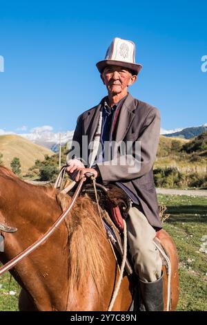 Kirgisistan, Chon-Kemin, Reiter Stockfoto