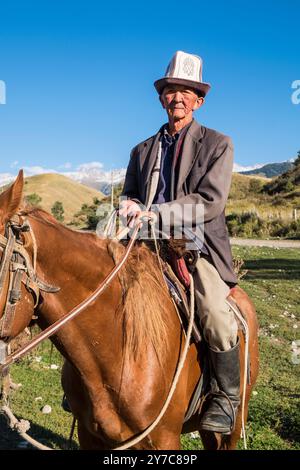 Kirgisistan, Chon-Kemin, Reiter Stockfoto