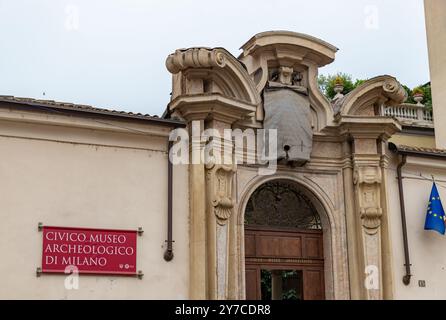 Ein Bild des Archäologischen Museums in Mailand. Stockfoto