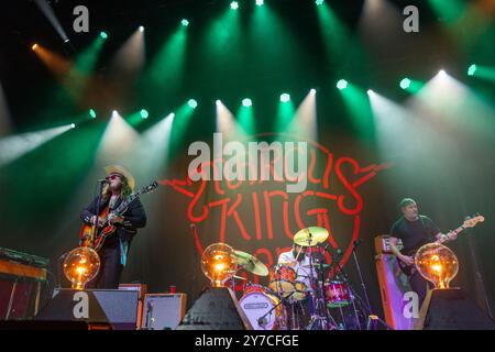 Madison, USA. September 2024. Musiker Marcus King im Sylvee am 28. September 2024 in Madison, Wisconsin (Foto: Daniel DeSlover/SIPA USA) Credit: SIPA USA/Alamy Live News Stockfoto