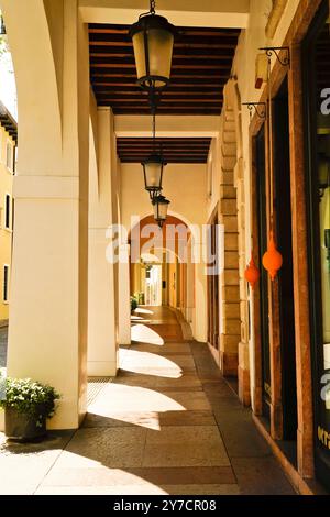 Das historische Zentrum von Conegliano Veneto in der Provinz Treviso. Veneto, Italien Stockfoto