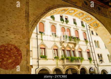 Das historische Zentrum von Conegliano Veneto in der Provinz Treviso. Veneto, Italien Stockfoto