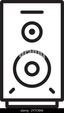 Logo-Design mit Vektorgrafik des Soundsystems Stock Vektor