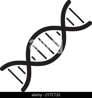 Logo-Design mit DNA-Icon-Vektor-Illustration Stock Vektor
