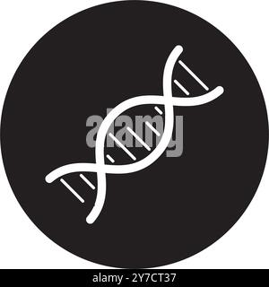 Logo-Design mit DNA-Icon-Vektor-Illustration Stock Vektor