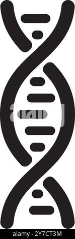 Logo-Design mit DNA-Icon-Vektor-Illustration Stock Vektor