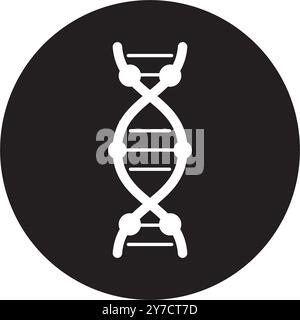 Logo-Design mit DNA-Icon-Vektor-Illustration Stock Vektor