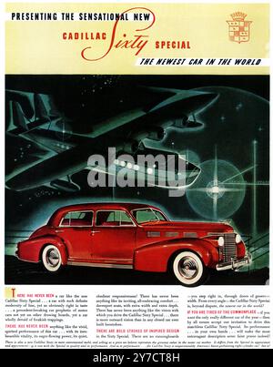 1938 Cadillac Sixty Sonderwerbung Stockfoto