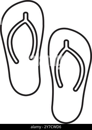 Flipflops-Symbol-Vektor-Logo-Design Stock Vektor